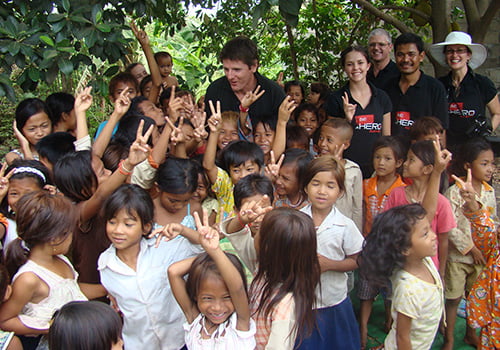 group of cambodian children.  isonic cares about global communities. iSonic Web Design and Digital Marketing, Cleveland, Brisbane