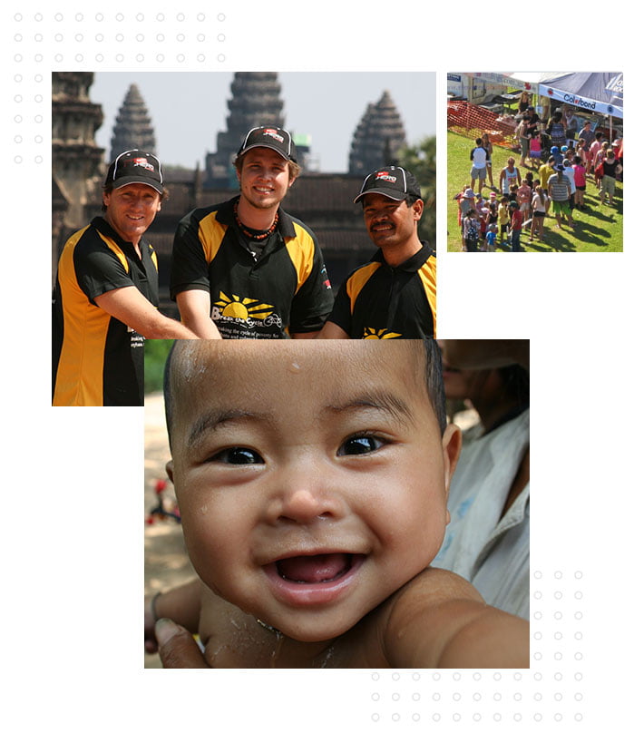 community outreach collage. isonic has a philosophy of helping others and this extends beoynd our websites for clients. we care about our local community, Cleveland, Brisbane, the Redlands