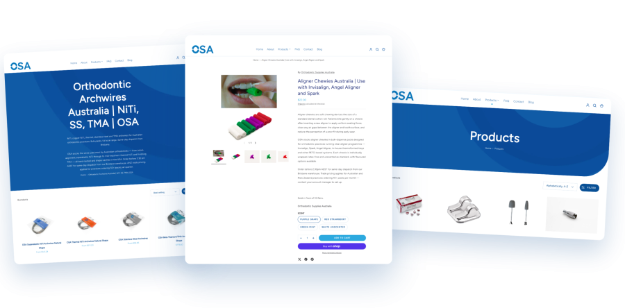 Orthodontic Supplies Australia archwires, product and catalogue listing pages
